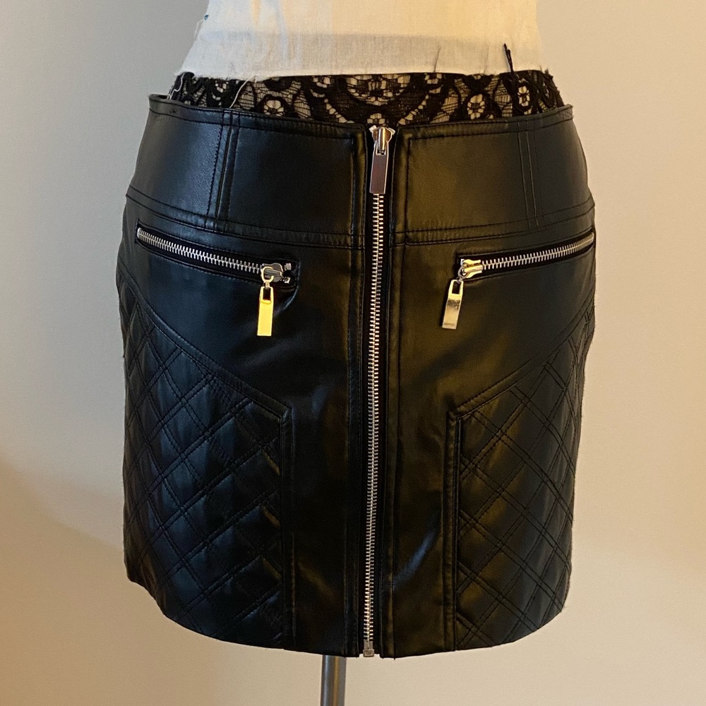 BEBE Faux Leather Skirt